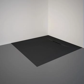 Schulte DWM-Tec mit Steinstruktur 90x90 cm Kunststoff anthrazit