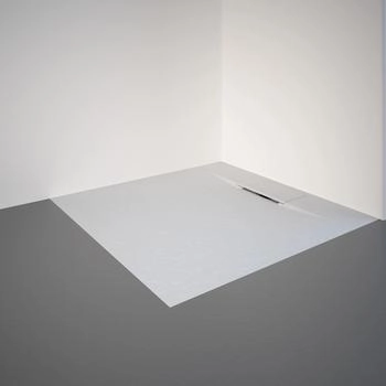 Schulte DWM-Tec mit Steinstruktur 90x90 cm Kunststoff mattwei&szlig;