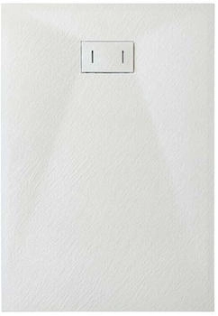 Laneri SRL SMC stone effect shower tray (70 x 90 cm) with drain outlet - white