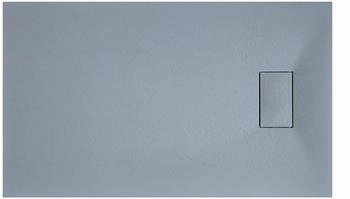 Laneri SRL SMC stone effect shower tray (70 x 100 cm) with drain outlet - grey