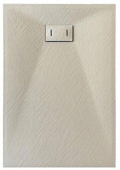 Laneri SRL SMC stone effect shower tray (80 x 120 cm) with drain outlet - dove grey