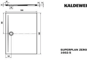 Kaldewei Superplan Zero 1602-5 1600 x 1000 x 20 mm mit Wannenträger extraflach warm grey 85 (360247983674)
