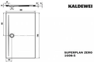 Kaldewei Superplan Zero 1608-5 1700 x 800 x 20 mm mit Wannenträger extraflach weiß (360847983001)