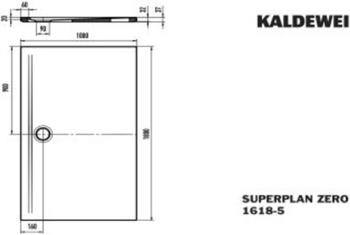 Kaldewei Superplan Zero 1618-5 1800 x 1000 x 20 mm mit Wannenträger extraflach warm grey 85 (364847983674)