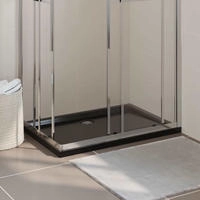 vidaXL Duschtasse ABS Rechteckig Schwarz 70x100 cm