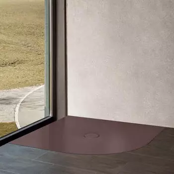 Bette Floor Corner Viertelkreis-Duschwanne 100 x 100 cm anthrazit-braun (5451-434PLUS)