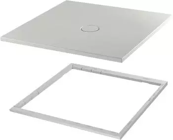Bette Floor Rechteck-Duschwanne Modell 8661 mit Wannentr&auml;ger 120 x 100 cm graphite (8661-404T1)