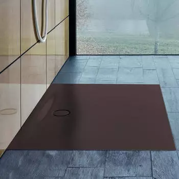 Bette Floor Side Rechteck-Duschwanne Modell 3388 mit Wannentr&auml;ger 100 x 80 cm anthrazit (3388-401PLUS,T1)