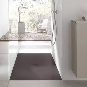 Bette Floor Rechteck-Duschwanne Modell 5841 mit Wannentr&auml;ger 90 x 75 cm smoke (5841-403T1)