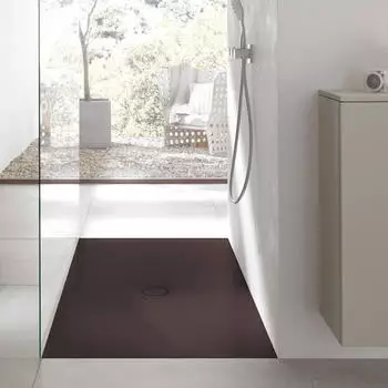 Bette Floor Rechteck-Duschwanne Modell 1671 mit Wannentr&auml;ger 120 x 75 cm anthrazit (1671-401PLUS,T1)