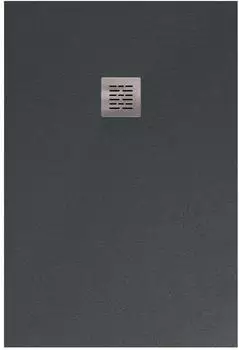 STANO Sierra 100x140cm anthrazit Ablaufschutz Chrom