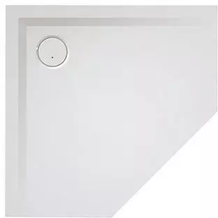Hoesch Muna mit Antirutsch 90 x 90 cm weiß (4219.010)