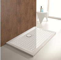 Hoesch Mineralguss-Duschwanne Muna 100x75x3cm, wei&szlig;, Solique, Antirutsch