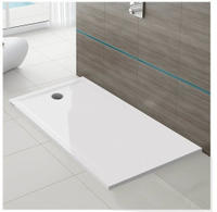 Hoesch Mineralguss-Duschwanne Muna S 160x100x3cm, wei&szlig;, ohne Antirutsch