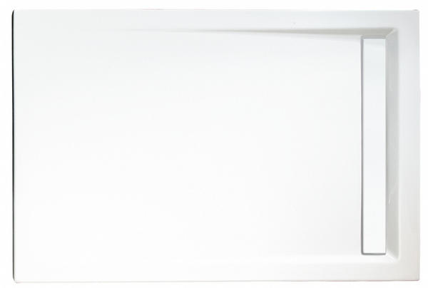 Schulte extra-flach 1000 x 900 mm mit Rinne alpinweiß inkl. Ablauf, Alpinweiß (EP202910 04 44)