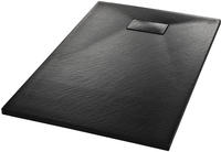 vidaXL Duschwanne SMC Schwarz 100&times;80 cm