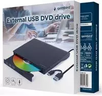 Gembird DVD-USB-031| Externer DVD-Brenner| 8x DVD| 24x CD| USB-C & USB 3.1| Slimline