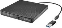 Sandberg Black Super Multi Dl Externes Usb-c/a Dvd-laufwerk