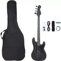 vidaXL E-Bass f&uuml;r Anf&auml;nger mit Tasche Schwarz 4/4 46"