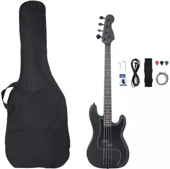 vidaXL E-Bass 4/4 46" mit Tasche, schwarz (70185)