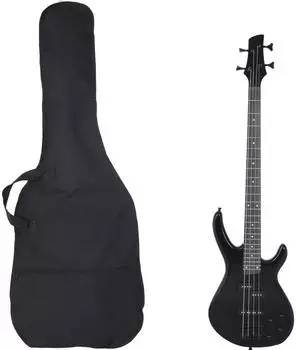 vidaXL E-Bass f&uuml;r Anf&auml;nger mit Tasche, schwarz, 4/4 46" (70181)