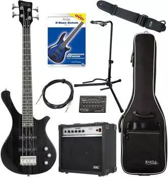 Rocktile TB-4 MBK Traveller Shortscale E-Bass Set, mattschwarz (00085692)