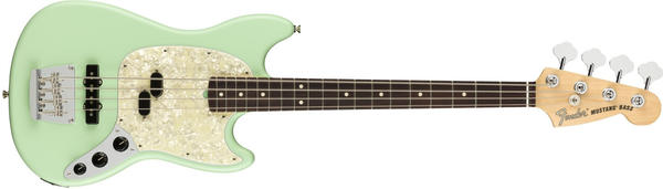 Fender American Performer Mustang Bass SSFG Satin Surf Green
