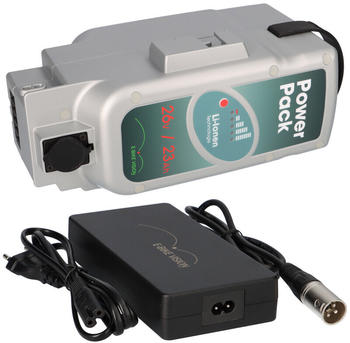 E-Bike-Vision SET E-BIKE VISION Power Pack 26V 20Ah Ersatzakku + Ladegerät 26V 6A für Panasonic Antrieb