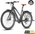 Fafrees E-bike 28 Zoll Damen Pedelec mit 9 Gang, Grau