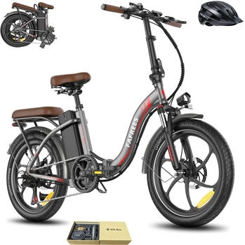 Fafrees E-Bike Klappr&auml;der 36 V 22,5 Ah 810 Wh 20 Zoll 7 Gang, Grau