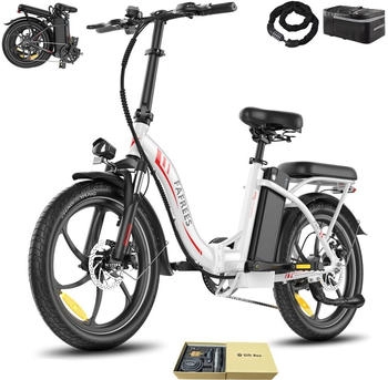 Fafrees E-Bike 20 Zoll 36 V 20 Ah 720 Wh 7 Gang, Weiß