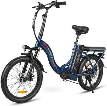 SAMEBIKE E-Klapprad 20" Fat Tire 36V 12Ah blau