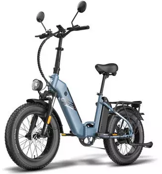 SMART AI Elektro Klapprad 20 Zoll 48 V 12 Ah Dual Akku blau