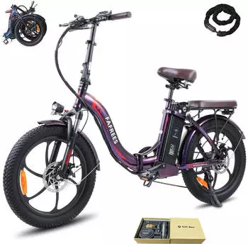 Fafrees Elektro Klapprad 20 Zoll 36 V 18 Ah lila