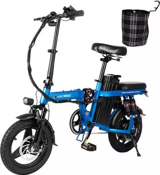 SMART AI Mini E-Bike 14 Zoll 48 V 15 Ah blau