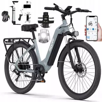 SMART AI für Herren Damen 27.5 Zoll City & E-Hollandräder mit 22.5AH Akku Citybike bis zu 140KM LCD & APP
