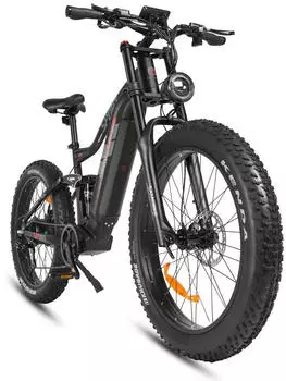 SMART AI für Erwachsene mit 48V 17Ah abnehmbarem Akku 26x4 Zoll E Bike mit 7-Gang city & e-hollandräder