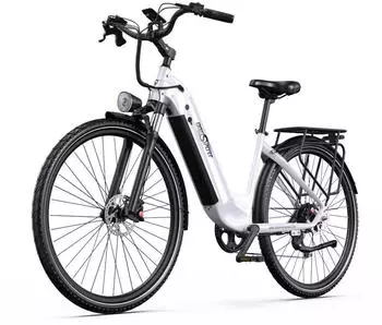SMART AI für Herren Damen 27.5 Zoll City & E-Hollandräder 22.5AH Akku Citybike bis zu 140KM LCD & APP WEISS