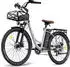 SMART AI ebike 26 Zoll e Bike Herren 36V 20.3Ah Akku 250W 25km/h City Damen Reichweite 80-200km Grau