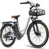 SMART AI ebike 26 Zoll e Bike Herren 36V 20.3Ah Akku 250W 25km/h City Damen Reichweite 80-200km Grau