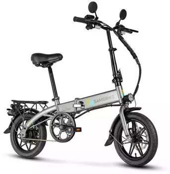 SMART AI 14Zoll LCD Elektro-Fahrrad Klapprad 36V City EBike lapprad Aluminiumlegierung Klappräder Grau