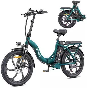 SMART AI 20 Zoll Tragbar Damen Fatbike F&uuml;r Erwachsene Klapprad Klappr&auml;der Reichweite 100KM Fetter Reifen F&uuml;r Stadtpendler