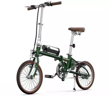 SMART AI 16" Klappbar 36V5.2Ah Pendeln Leichtes 14.5kg 2,5h laden Retro- für Damen Herren Cityräder Faltbar Grün