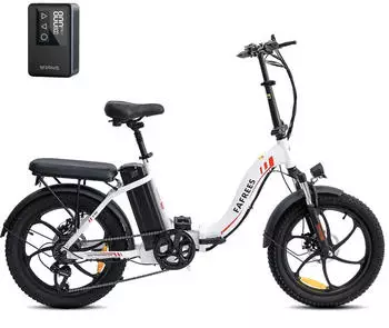 SMART AI 20 Zoll Klapprad mit MINI Elektrische Luftpumpe Mountainbikes für Erwachsene 15E Klappfahrrad Faltrad Weiss E Bike Klapprad