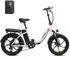 SMART AI 20 Zoll Klapprad mit MINI Elektrische Luftpumpe Mountainbikes für Erwachsene 15E Klappfahrrad Faltrad Weiss E Bike Klapprad