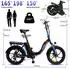 SMART AI 20 Zoll Klapprad mit MINI Elektrische Luftpumpe Mountainbikes für Erwachsene 15E Klappfahrrad Faltrad Weiss E Bike Klapprad