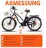 SMART AI 26 Zoll e bike 36V/15,6Ah 90km City e bike Damen/Herren Cityräder Fahrrad Aluminiumlegierung Hinterrad-Nabenmotor