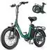 SMART AI E Bike Herren Damen -Ebike 48V 15.6Ah E Bike 20 * 3.0 Zoll 7-Gang Getriebe LED-Display 250W Motor & 25km/h Bike Klappräder