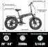 SMART AI 20'' City E Bike Klappbares Mountainbike E-MTB Aluminiumlegierung Wasserdicht IPX5 Klappräder