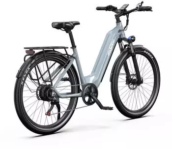 SMART AI für Herren Damen 27.5 Zoll City & E-Hollandräder mit 18.2AH Akku Citybike bis zu 140KM LCD & APP Grau